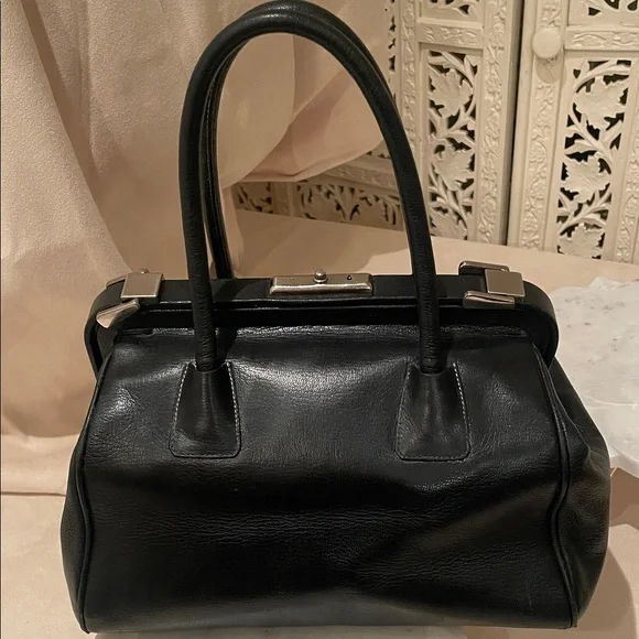 Prada  Doctors black Leather bag with  Silver hardware - Picture 2 of 16